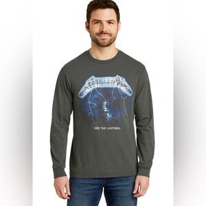 Metallica Ride The Lightning Tour Long Sleeve Shirt M Black Band 1985 Gr…